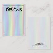 Rainbow Watercolor Earring Display Card Visitenkarte (Vorne/Hinten)