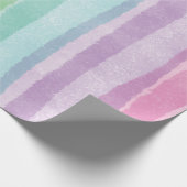 Rainbow Watercolor Einhorn Party Geschenkpapier (Ecke)