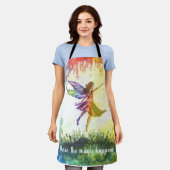 Rainbow Watercolor Fairy - Magische Fantasie Schürze (Getragen)