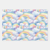 Rainbow Watercolor Geburtstag Geschenkpapier Set (Vorderseite 3)