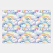 Rainbow Watercolor Geburtstag Geschenkpapier Set (Vorderseite 2)