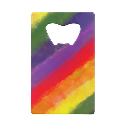 Rainbow Watercolor Geldbeutel Flaschenöffner (Rückseite)