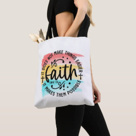 Rainbow Watercolor Glaube Luke 1:37 Christliche Bi Tasche