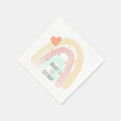 Rainbow Watercolor Herz Birthday Strokes Napkins Serviette (Ecke)