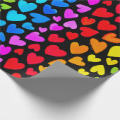 Rainbow Watercolor-Herzmuster Geschenkpapier (Ecke)