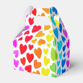 Rainbow Watercolor-Herzmuster Geschenkschachtel (Rückseite)
