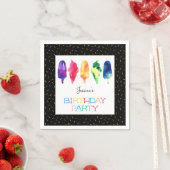 Rainbow Watercolor Ice Creme Ice Pop Moderne Serviette (Beispiel)