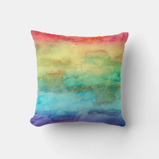 Rainbow Watercolor Kissen