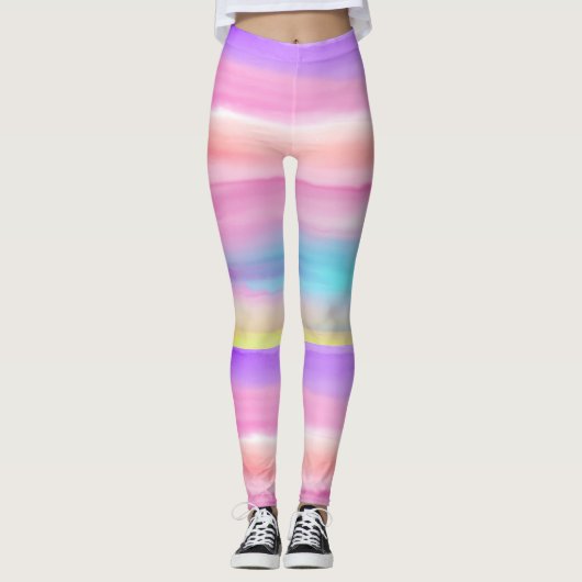 Rainbow Watercolor-Leggings Leggings (Vorderseite)