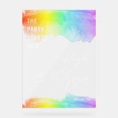 Rainbow Watercolor LGBT Wedding Party startet jetz Acrylschild (Vorderseite)