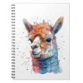 Rainbow Watercolor Llama Notizblock (Vorderseite)