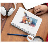 Rainbow Watercolor Llama Notizblock