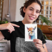 Rainbow Watercolor Llama Postkarte