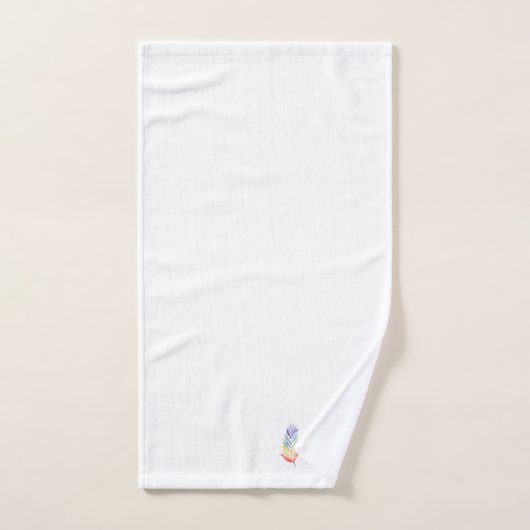 Rainbow Watercolor Mit Monogramm Handtuch Set (Handtuch)