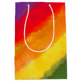 Rainbow Watercolor Mittlere Geschenktüte (Vorderseite)