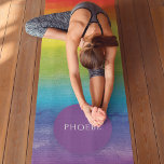 Rainbow Watercolor Moderne Farben Name Yogamatte<br><div class="desc">Rainbow Watercolor Moderne Farbe Name Yoga Mat. Fügen Sie einen Namen hinzu,  indem Sie auf die Schaltfläche "Personalisieren" klicken</div>
