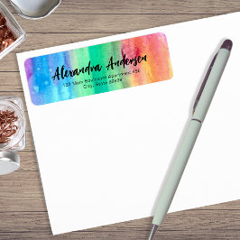 Rainbow Watercolor Modernes, Extravagantes Chice-S