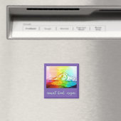 Rainbow Watercolor Mount Hood Magnet (In Situ (Geschirrspüler))