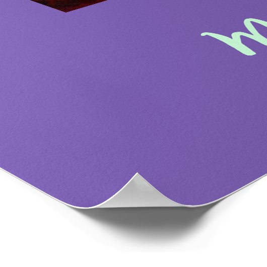 Rainbow Watercolor Mount Hood Poster (Ecke)