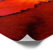 Rainbow Watercolor Mount Hood Poster (Ecke)