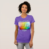 Rainbow Watercolor Mount Hood T-Shirt (Vorne ganz)