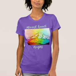 Rainbow Watercolor Mount Hood T-Shirt