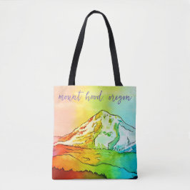 Rainbow Watercolor Mount Hood Tasche