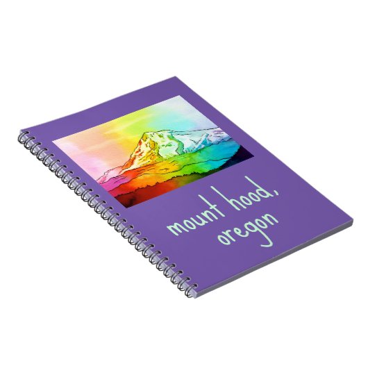 Rainbow Watercolor Mount Hount Notebook Notizblock (Rechte Seite)