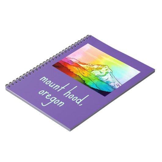 Rainbow Watercolor Mount Hount Notebook Notizblock (Linke Seite)