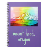 Rainbow Watercolor Mount Hount Notebook Notizblock (Vorderseite)