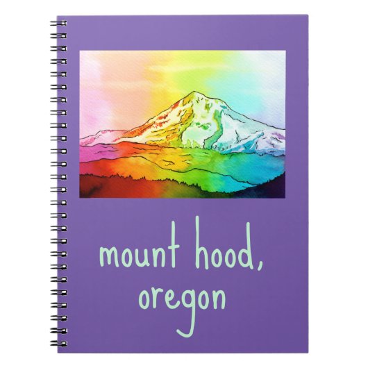 Rainbow Watercolor Mount Hount Notebook Notizblock (Vorderseite)