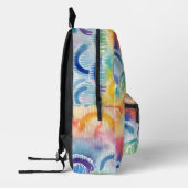 Rainbow Watercolor-Muster Bedruckter Rucksack (Links)