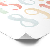 Rainbow Watercolor Numbers Klasse Dekoration (Ecke)