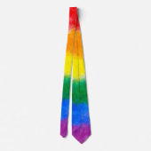 Rainbow Watercolor Painting Krawatte (Rückseite)