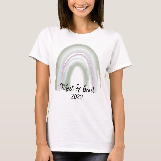 Rainbow Watercolor Pastel Soft Retreat oder Projek T-Shirt (Vorderseite)