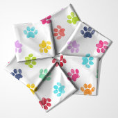 Rainbow Watercolor Paw Prints Muster Stoff
