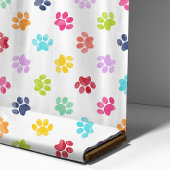 Rainbow Watercolor Paw Prints Muster Stoff