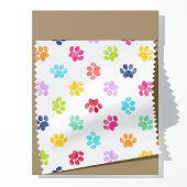 Rainbow Watercolor Paw Prints Muster Stoff