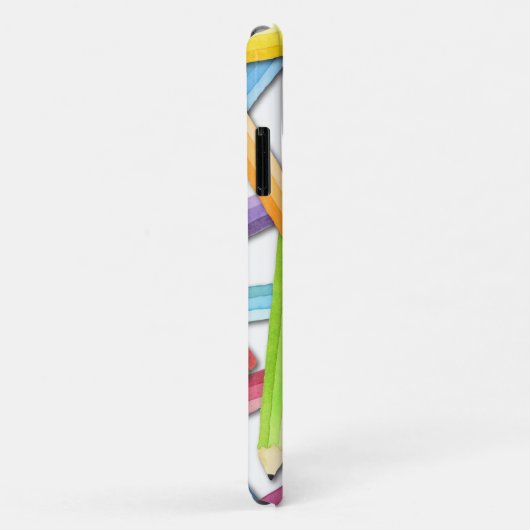 Rainbow Watercolor Pencils Teacher iPhone Case (Hinten/Rechts)