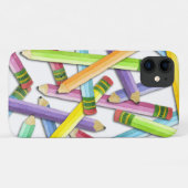 Rainbow Watercolor Pencils Teacher iPhone Case (Rückseite (Horizontal))