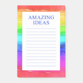 Rainbow Watercolor Phantastische Ideen Post-it Klebezettel (Vorderseite)