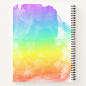 Rainbow Watercolor Pinselschrift Rezept Notizblock (Rückseite)