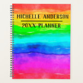 Rainbow Watercolor Planer (Vorderseite)