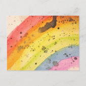Rainbow Watercolor Postcard Postkarte (Vorderseite)