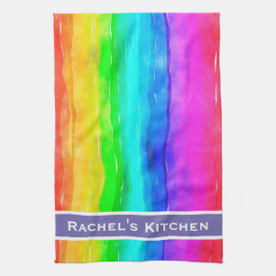 Rainbow Watercolor Rainbows Küchenwäsche Handtuch
