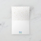 Rainbow Watercolor Rocket Weltraum Vielen Dank Dankeskarte (Innenseite)