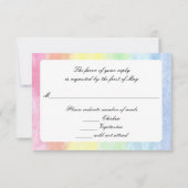 Rainbow Watercolor RSVP-Karten RSVP Karte (Vorderseite)