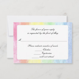 Rainbow Watercolor RSVP-Karten RSVP Karte