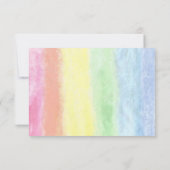 Rainbow Watercolor RSVP-Karten RSVP Karte (Rückseite)