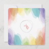 Rainbow Watercolor Save the Date-Karte Einladung (Rückseite)